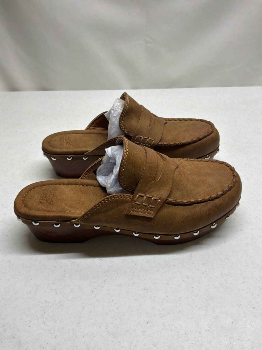 Frye And Co. Brown Peyton Loafer Clogs Women's Size 6M NWOT